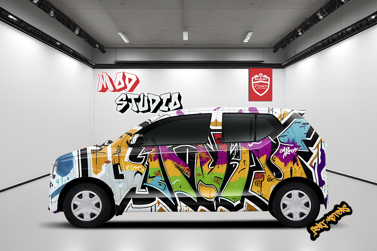 Suzuki Alto Custom Wrap Designs 40 Graffiti 3