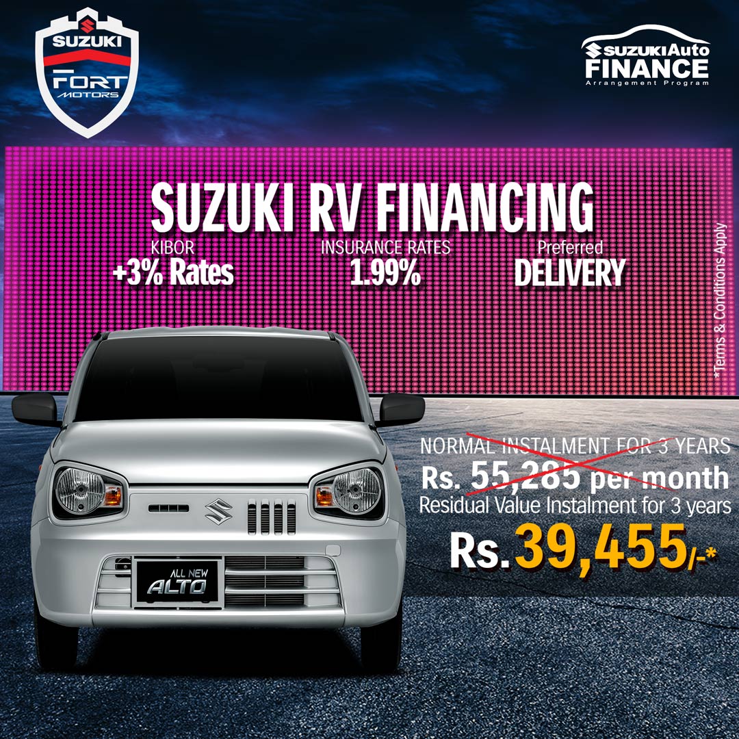 Suzuki Alto Finance Program Alto RV financing