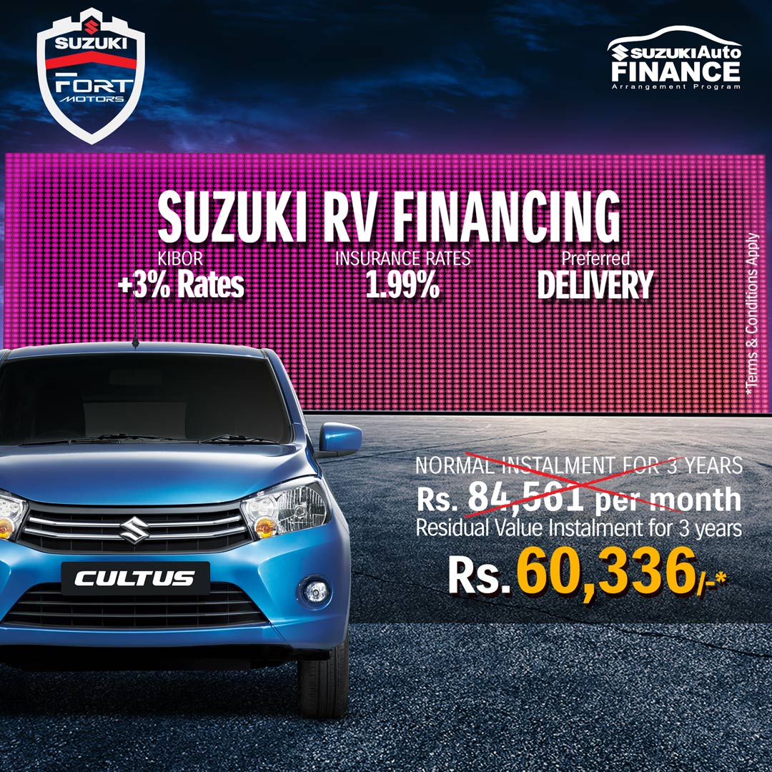 Suzuki RV Finance Arrangement Program Suzuki Cultus