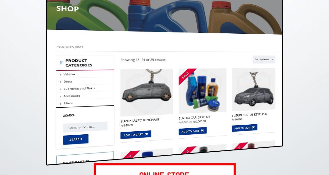 Suzuki genuine parts online in Paksitan